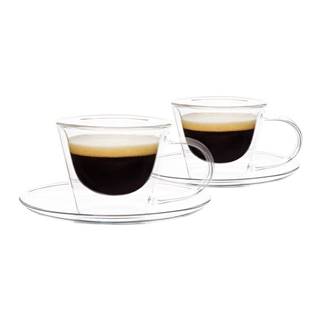 Termo poháre set 2 ks šálka na espresso s podšálkami 80 ml HOTCOOL TYP 4