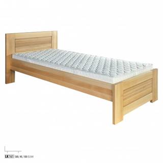 Drewmax Jednolôžková posteľ - masív LK161 | 100 cm buk
