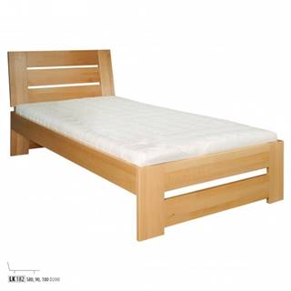 Drewmax Jednolôžková posteľ - masív LK182 | 80 cm buk