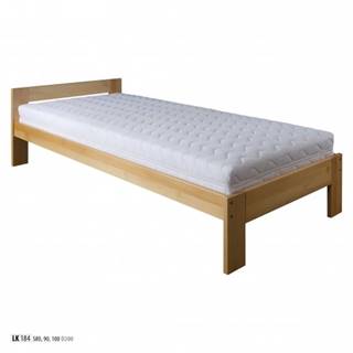 Drewmax Jednolôžková posteľ - masív LK184 | 90 cm buk