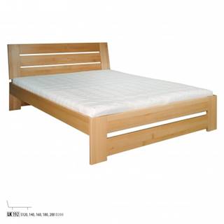 Drewmax Jednolôžková posteľ - masív LK192 | 120 cm buk