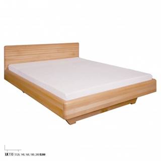 Drewmax Manželská posteľ - masív LK110 | 200 cm buk