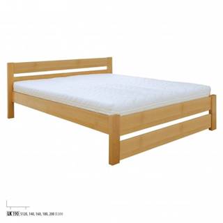 Drewmax Manželská posteľ - masív LK190 | 160 cm buk