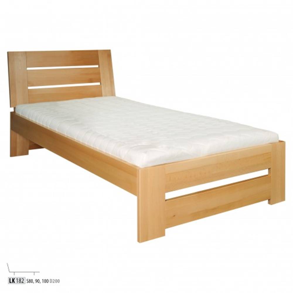 Drewmax  Jednolôžková posteľ - masív LK182 | 100 cm buk, značky Drewmax