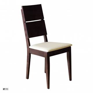 Drewmax Jedálenská stolička - masív KT173 | buk / koža