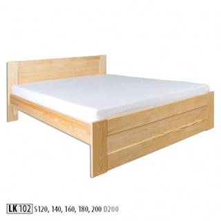 Drewmax Jednolôžková posteľ - masív LK102 | 120 cm borovica