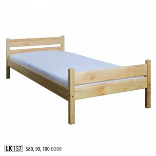 Drewmax  Jednolôžková posteľ - masív LK157 | 80 cm borovica, značky Drewmax