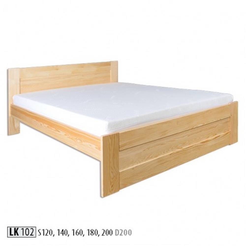 Drewmax  Manželská posteľ - masív LK102 | 180cm borovica, značky Drewmax