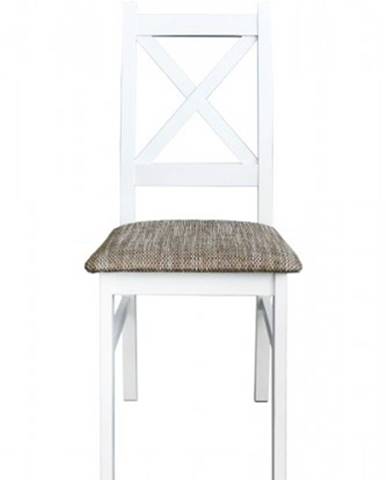 Jedálenská stolička Kasper biela, sivá
