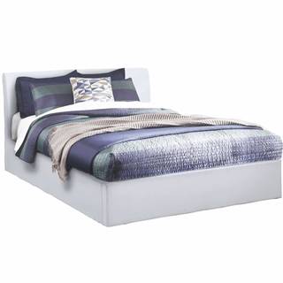 Kondela Manželská posteľ s úložným priestorom biela 160x200 KERALA, značky Kondela