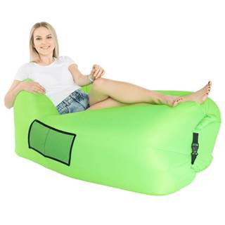 Kondela Nafukovací sedací vak/lazy bag zelená LEBAG, značky Kondela