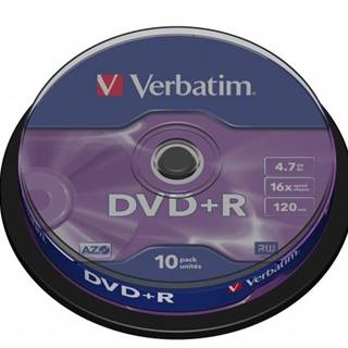 Verbatim DVD+R 4,7GB 16x, 10ks