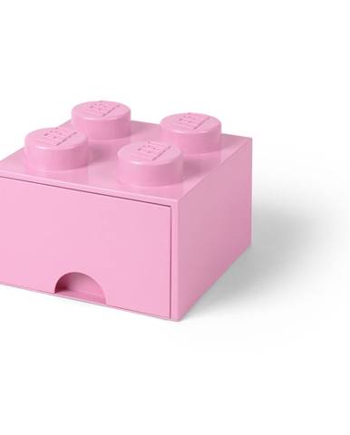 Svetloružový úložný box štvorec LEGO®