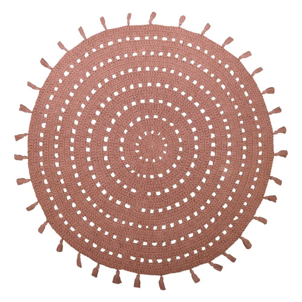 Nattiot Staroružový bavlnený ručne vyrobený koberec  Nila, 120 cm, značky Nattiot