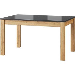 Jedálenský stôl 136-210 Kama 40 dub camargue/čierna mat