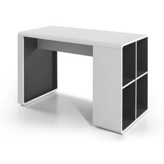 Sconto Písací stôl SIDON biela/antracit, značky Sconto