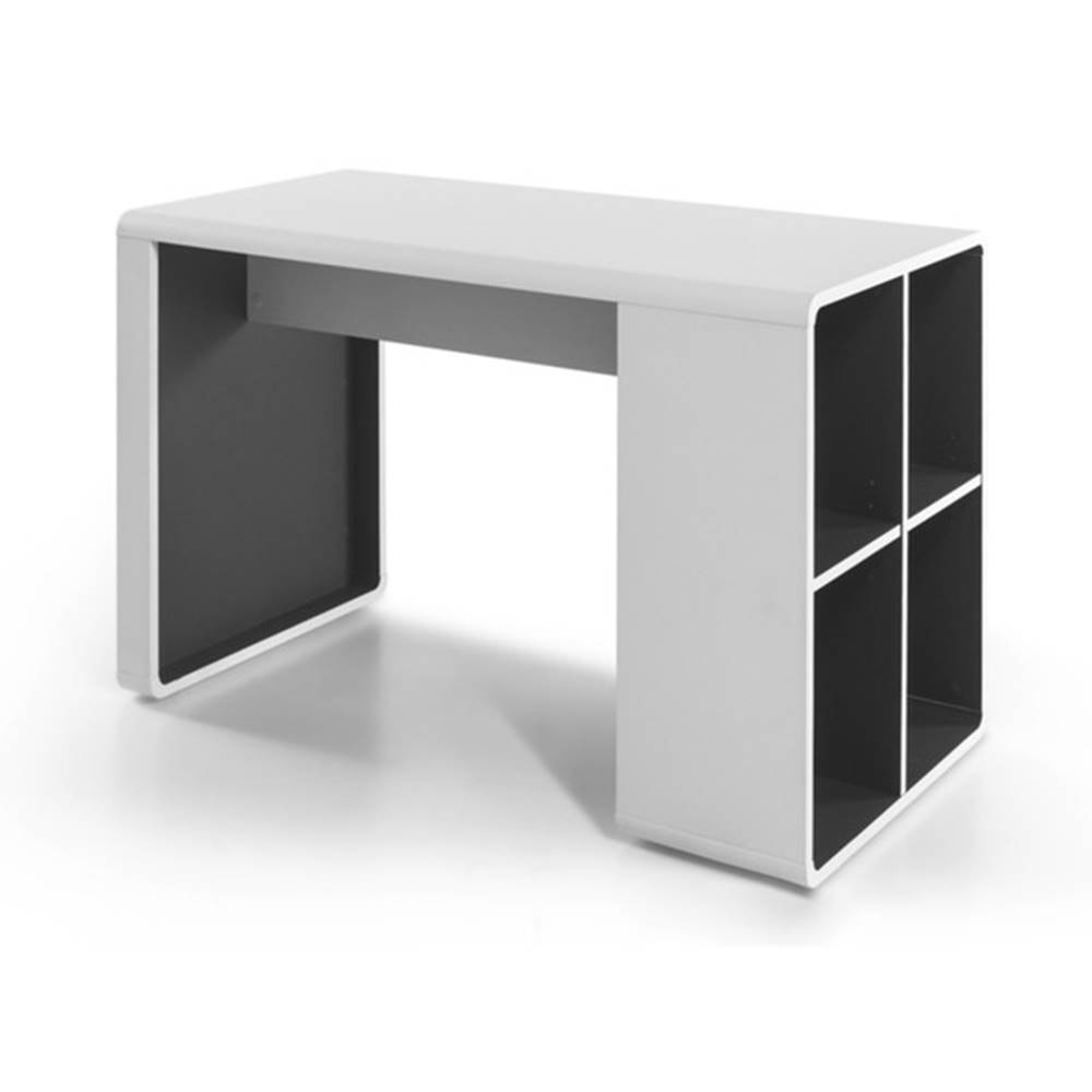 Sconto Písací stôl SIDON biela/antracit, značky Sconto