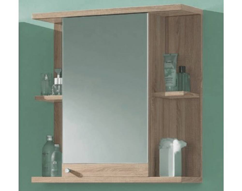 ASKO - NÁBYTOK Kúpeľňová skrinka so zrkadlom Poseidon, dub Sonoma, značky ASKO - NÁBYTOK