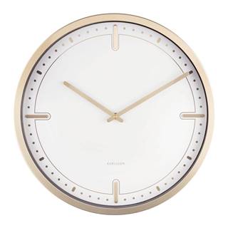 Biele nástenné hodiny Karlsson Dots, ø 42 cm