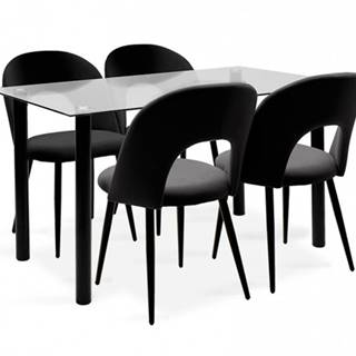 Jedálenský set Janet - 4x stolička, 1x stôl