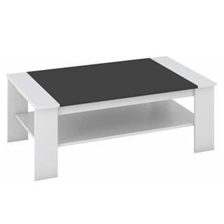 Kondela Konferenčný stolík biela/čierna BAKER, značky Kondela