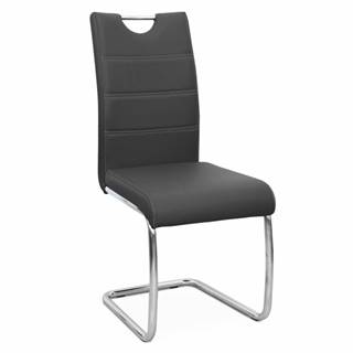 Kondela Jedálenská stolička čierna/svetlé šitie ABIRA NEW poškodený tovar, značky Kondela