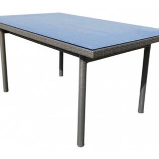 Záhradný jedálenský stôl Java 160x100 cm, šedo-hnědý