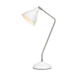 Markslöjd Biela stolová lampa s detailmi v striebornej farbe  Coast, značky Markslöjd