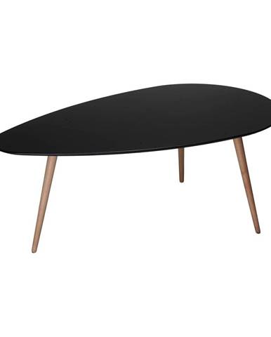 Čierny konferenčný stolík s nohami z bukového dreva FurnhoFly, 116 x 66 cm