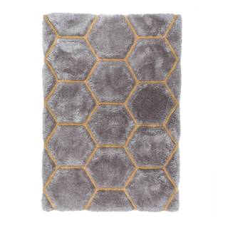 Flair Rugs Sivý koberec  Honeycomb, 120 x 170 cm, značky Flair Rugs