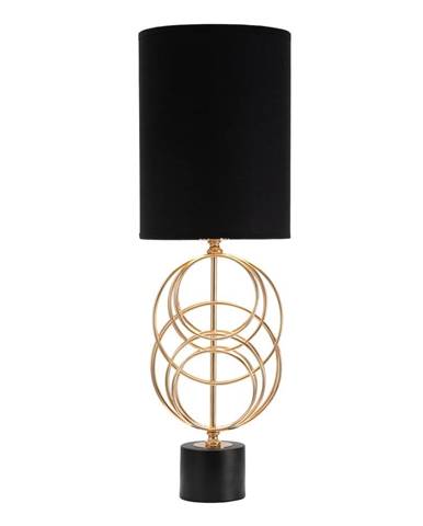 Čierna stolová lampa Mauro Ferretti Circly, výška 65 cm