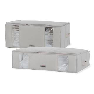 Compactor Sada 2 béžových úložných boxov pod posteľ s vakuovým obalom  XXL Life Underbed Bags, značky Compactor