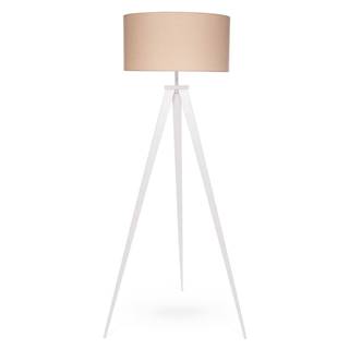 loomi.design Stojacia lampa s bielymi kovovými nohami a béžovým tienidlom Bonami Essentials Kiki, značky loomi.design