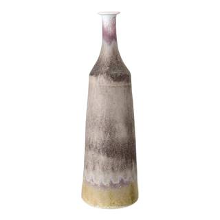 Bloomingville Sivá kameninová váza  Rille, výška 40 cm, značky Bloomingville