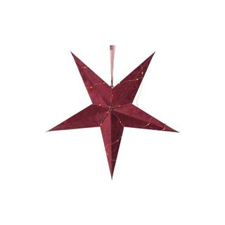 Star Trading Červená vianočná svetelná dekorácia  Velvet, ø 60 cm, značky Star Trading