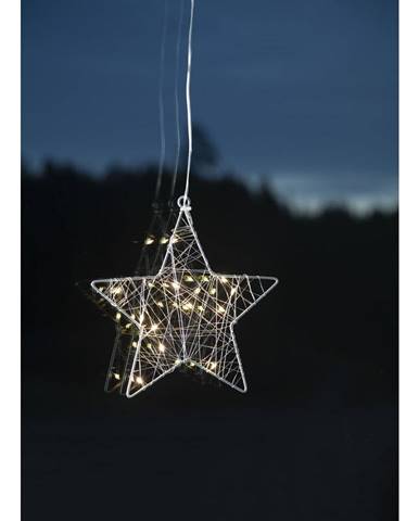 LED svetelná dekorácia Star Trading Wiry Star, výška 21 cm