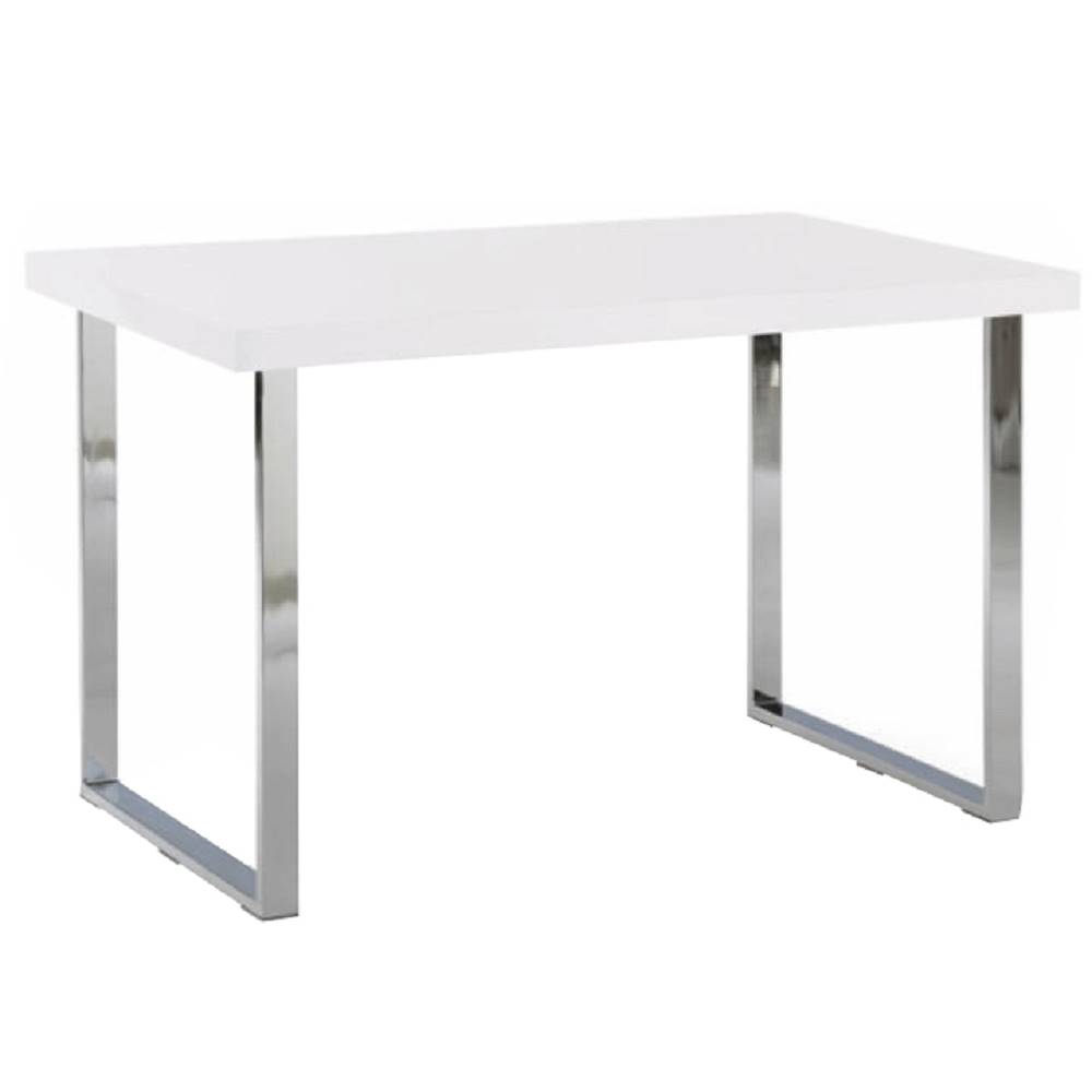 Kondela Jedálenský stôl biela HG + chróm TALOS P3 poškodený tovar, značky Kondela