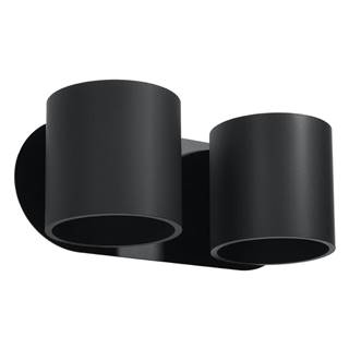 Nice Lamps Čierne nástenné svietidlo Solux Roda, značky Nice Lamps