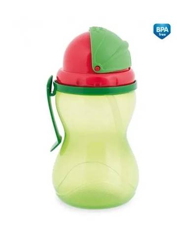 CANPOL BABIES SPORTOVA FLASA SO SLAMKOU 370ML 12M+ ZELENA