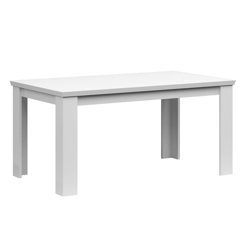 Kondela KONDELA Rozkladací jedálenský stôl, biela, 160-200x91 cm, ARYAN, značky Kondela