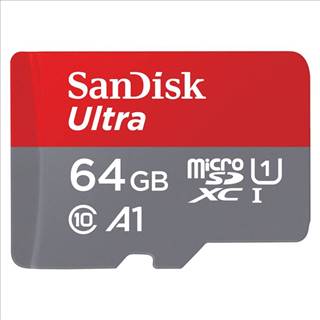 SANDISK ULTRA MICROSDXC 64GB 120MB/S + ADAPTER, SDSQUA4-064G-GN6MA