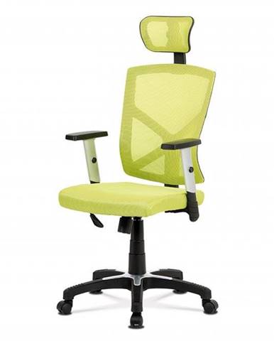 AUTRONIC KA-H104 GRN kancelárska stolička, zelená MESH, plastový kríž, hojdací mechanismus