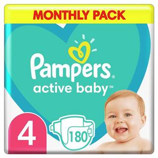 PAMPERS  ACTIVE BABY S4 180KS, 9-14KG, značky PAMPERS