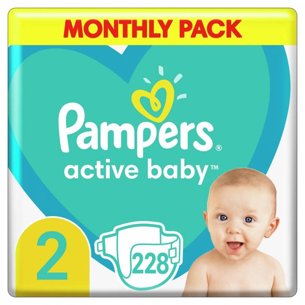 PAMPERS  ACTIVITY BABY 52 228KS, 4-8KG, značky PAMPERS