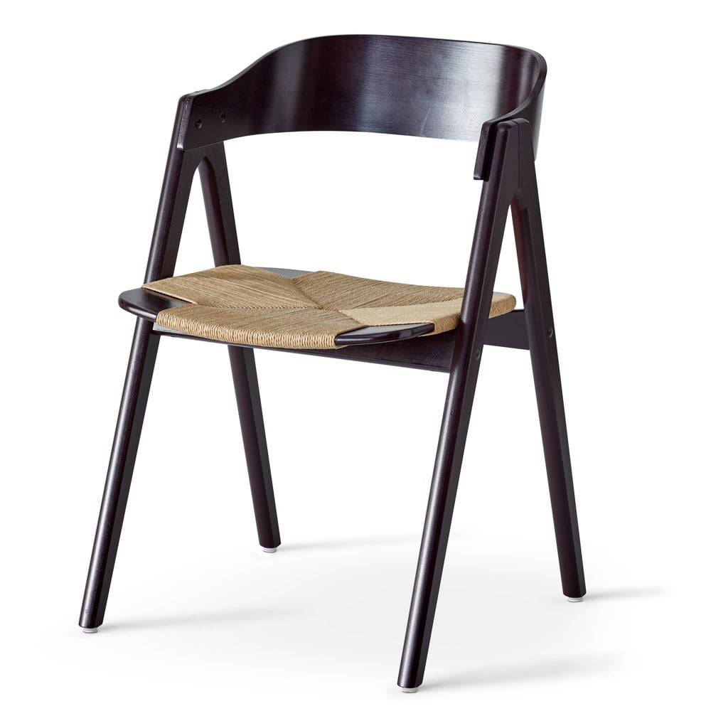Hammel Čierna jedálenská stolička z bukového dreva s ratanovým sedákom Findahl by  Mette, značky Hammel