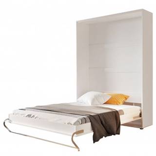Sklápacia posteľ CONCEPT PRO CP-02 biela vysoký lesk, 120x200 cm