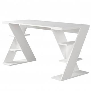 Sconto Písací stôl PAPILON biela, značky Sconto