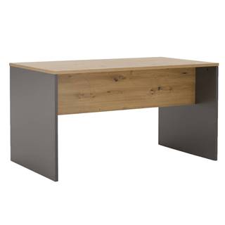 KONDELA Písací stôl, grafit/dub artisan, RIOMA NEW TYP 16