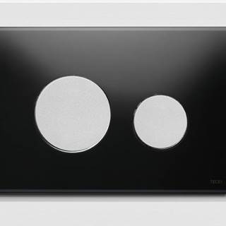 Ovládacie tlačidlo Tece Loop sklo v čiernej farbe mat