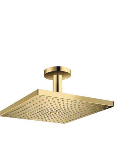 Hlavová sprcha Hansgrohe Raindance strop vrátane sprchového ramená leštený vzhľad zlata